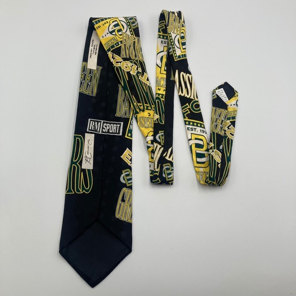 Vintage 1993 Green Bay Packers NFL Silk‎ Tie RM Sport Classic Collection - Picture 3 of 7